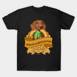 Dachshund-Stubborn, Fearless, Loyal T-Shirt